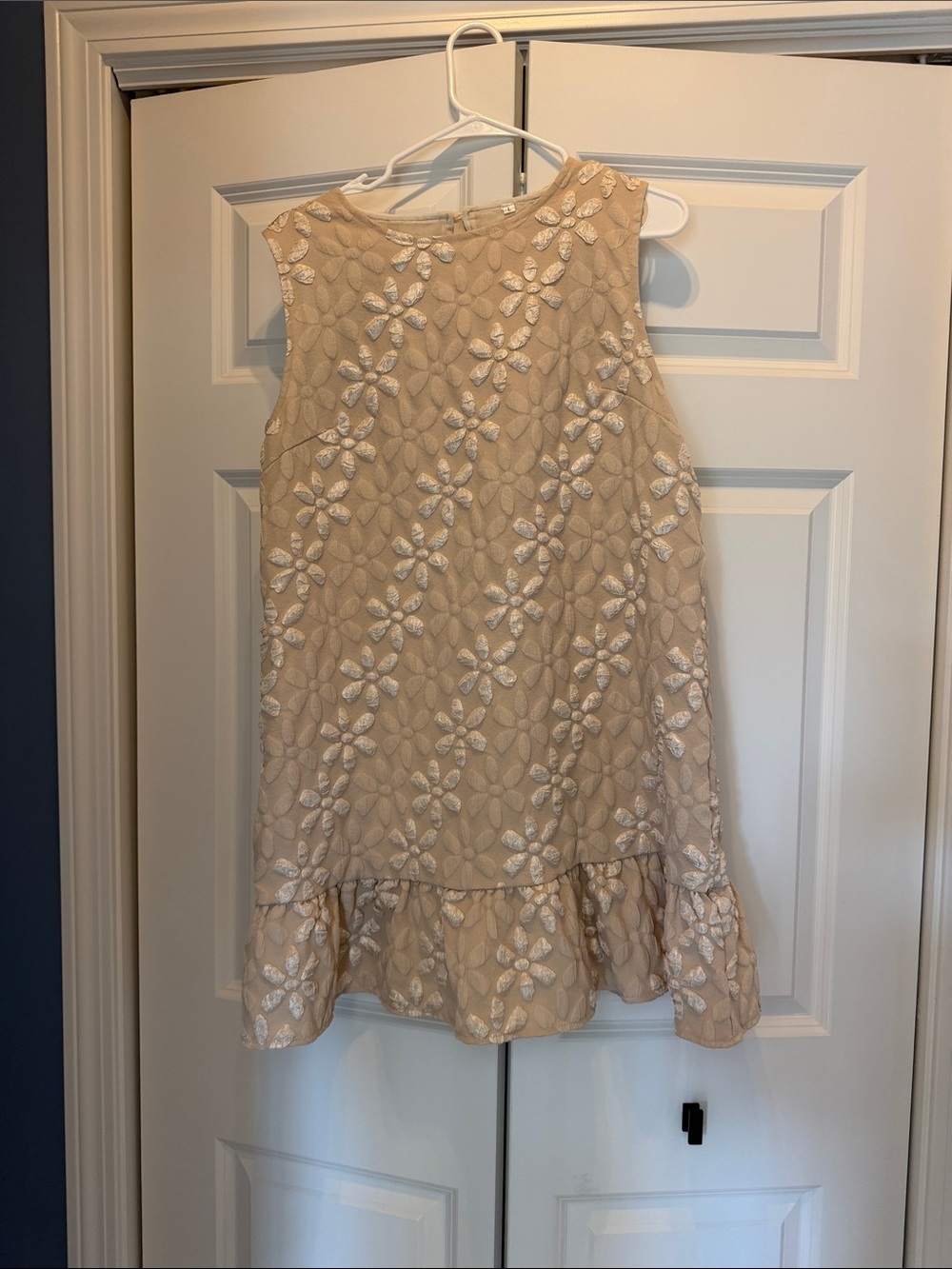 Women’s Cream Floral Embroidered Dress